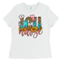 White icu nurse Ladies Tee - FaDigitalArtStudio