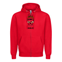 Red Western Brown Glitter Cowhide Patterned Mom Skull Zipper Hoodie - Bettercallsaul