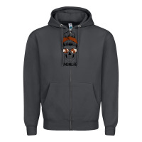 Smoke Western Brown Glitter Cowhide Patterned Mom Skull Zipper Hoodie - Bettercallsaul
