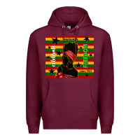 Burgundy juneteenth celebrate freedom since 1865 Premium Hoodie - TumblerDesignByShophia