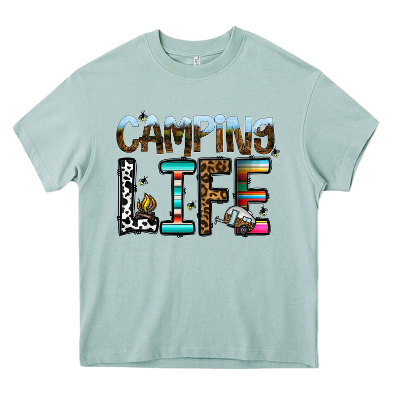 Camping Life Heavy Core Tee by CowhideDigitalArt | Teevron