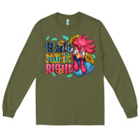 Army Green yall aint right with chicken Long Sleeve Tee - NancyCooperArtShop