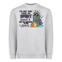 Heather Grey spirit animal raccoon Heavyweight Sweatshirt - MaliasSmallBusiness