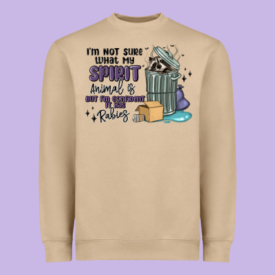 Spirit Animal Raccoon Heavyweight Sweatshirt Designed By Maliassmallbusiness