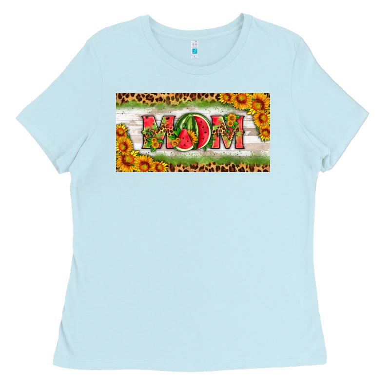Watermelon Mom License Plate Ladies Tee by HRA Design Shop | Teevron