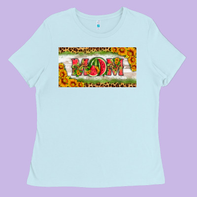 Watermelon Mom License Plate Ladies Tee Designed By Hra Design Shop