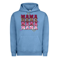 Pigment Pebble Blue Mama mama mama mama Mother's Day Urban Hoodie - FaDigitalArtStudio