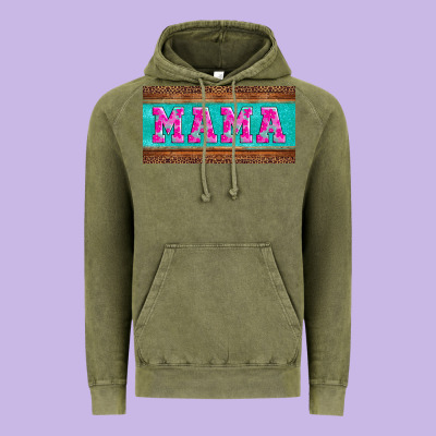 Floral Mama Mother's Day License Plate Vintage Hoodie Designed By Jasminsmagicworld