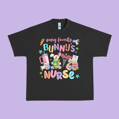 Every Favorite Bunnys Nurse Urban Heavy Tee Designed By Maliassmallbusiness