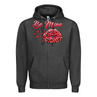Be Mine Kiss Zipper Hoodie | Teevron