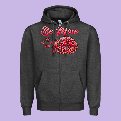 Be Mine Kiss Zipper Hoodie Designed By Ranaportraitstore