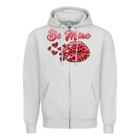 Dove Grey be mine kiss Zipper Hoodie - RanaPortraitStore