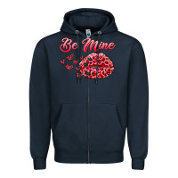 Navy be mine kiss Zipper Hoodie - RanaPortraitStore
