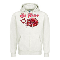 Oatmeal Heather be mine kiss Zipper Hoodie - RanaPortraitStore