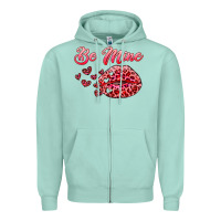 Seafoam be mine kiss Zipper Hoodie - RanaPortraitStore