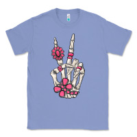 Colony Blue pink gemstone peace skeleton hand Classic Tee - MaliasSmallBusiness