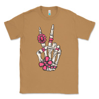 Toasted Coconut pink gemstone peace skeleton hand Classic Tee - MaliasSmallBusiness