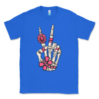 True Royal pink gemstone peace skeleton hand Classic Tee - MaliasSmallBusiness