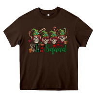 Chocolate Brown Elf squad skulls Heavy Core Tee - FaDigitalArtStudio