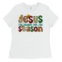 White jesus the reason for the season Ladies Tee - FaDigitalArtStudio