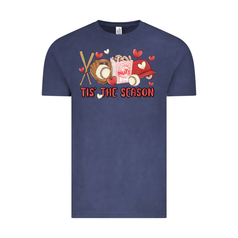 Tis The Season Baseball Vintage Tee by MaliasSmallBusiness | Teevron