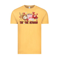 Vintage Mustard tis the season baseball Vintage Tee - MaliasSmallBusiness