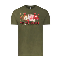 Vintage Olive tis the season baseball Vintage Tee - MaliasSmallBusiness
