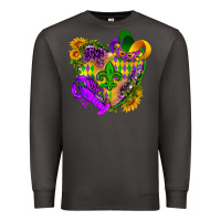 Smoke Mardi Gras heart Premium Sweatshirt - HowdyJamesFarm