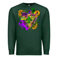 Sports Green Mardi Gras heart Premium Sweatshirt - HowdyJamesFarm