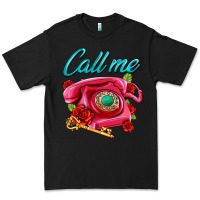 Black call me roses and pink telephone Premium Tee - AdoDesignShop