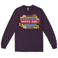 Plum welcome to the fabulous happy girl avenue Long Sleeve Tee - MaliasSmallBusiness