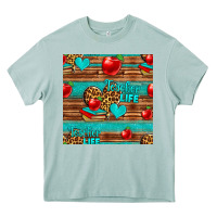 Arona teacher life seamless pattern Heavy Core Tee - HRA Design Shop