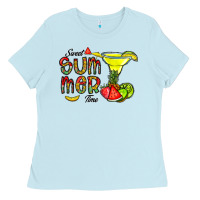 Baby Blue sweet summer time Ladies Tee - CowhideDigitalArt