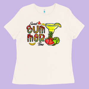 Sweet Summer Time Ladies Tee Designed By Cowhidedigitalart