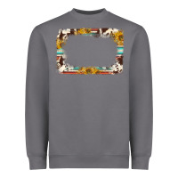 Storm western serape sunflower background frame Heavyweight Sweatshirt - NancyCooperArtShop