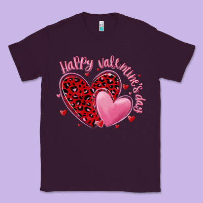 Happy Valentine's Day Hearts Classic Tee Designed By Maliassmallbusiness