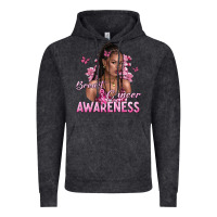 Vintage Black breast cancer awareness afro woman Vintage Hoodie - NancyCooperArtShop