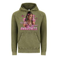 Vintage Olive breast cancer awareness afro woman Vintage Hoodie - NancyCooperArtShop