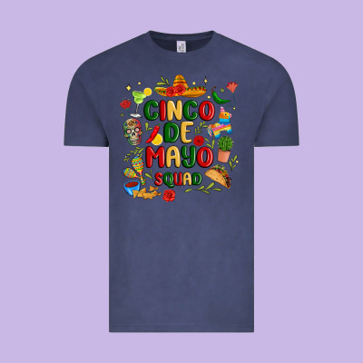 Cinco De Mayo Squad Vintage Tee Designed By Jahusdesignshop
