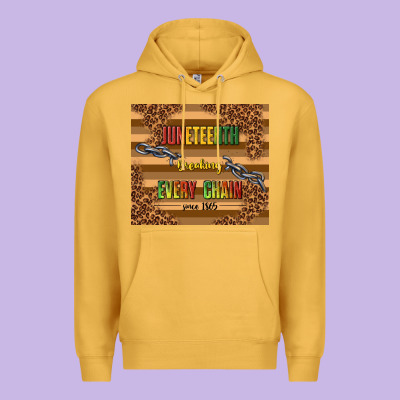 Juneteenth Breaking Every Chain Since 1865 Premium Hoodie Designed By Tumblerdesignbyshophia