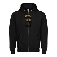 Black Yellow Glitter, Leopard Pattern Mom Skull Zipper Hoodie - Bettercallsaul