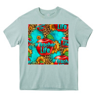 Arona teacher apple seamless pattern Heavy Core Tee - HRA Design Shop
