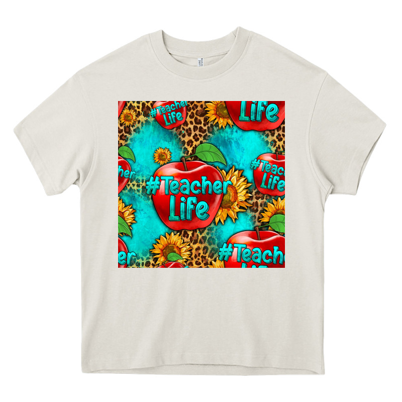 Teacher Apple Seamless Pattern Heavy Core Tee by HRA Design Shop | Teevron