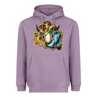 Lavender Cow skull Cowboy boots hats sunflowers Heavyweight Hoodie - HowdyJamesFarm
