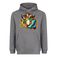 Storm Cow skull Cowboy boots hats sunflowers Heavyweight Hoodie - HowdyJamesFarm