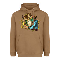Toasted Coconut Cow skull Cowboy boots hats sunflowers Heavyweight Hoodie - HowdyJamesFarm