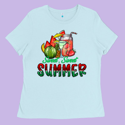 Sweet Sweet Summer Ladies Tee Designed By Cowhidedigitalart