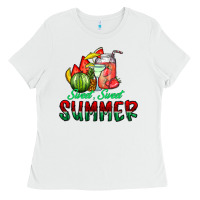 White sweet sweet summer Ladies Tee - CowhideDigitalArt