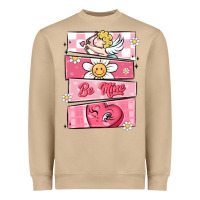 Mushroom trendy valentines day retro characters Heavyweight Sweatshirt - MaliasSmallBusiness