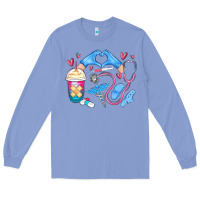 Colony Blue nurse life Long Sleeve Tee - MaliasSmallBusiness